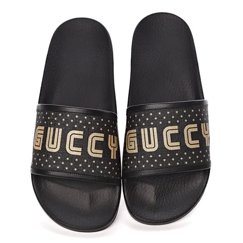 where is the size on gucci slides|gucci canvas slide sandals.